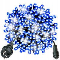 LAMPKI CHOINKOWE Z FLASH ŚWIATEŁKA NIEBIESKI ~21M 300LED ZEW/WEWNĘTRZNE