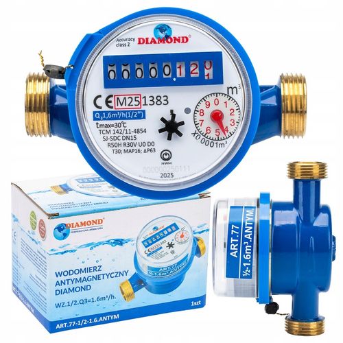 WODOMIERZ LICZNIK MIERNIK DO WODY ZIMNEJ ANTYMAGNETYCZNY 1/2" Q3 - 1,6 na Arena.pl