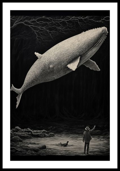 Plakat 40x60cm Biały Wieloryb zdjęcie 3