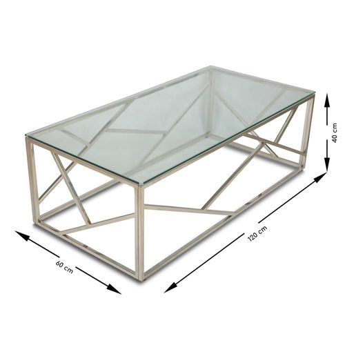 STOLIK KAWOWY LASIMA SILVER 120 CM na Arena.pl