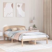 Ramka łóżka Naturalny 120 x 200 cm Lite drewno sosnowe