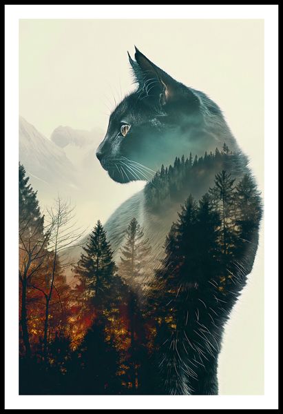 Plakat 53x81cm Koci Duch Lasu zdjęcie 3