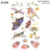 Tatuaże z brokatem owady, małe zwierzątka, różne wzory - JF-028