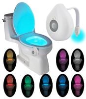 Oświetlenie LED z czujnikiem ruchu do toalety WC lampka 8 kolorów
