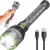 LATARKA LED TAKTYCZNA ZOOM AKUMULATOROWA LAMPA USB-C IPX7 10000lm PRO