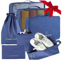 ORGANIZER PODRÓŻNY DO WALIZKI TORBY SZAFY UBRANIA WYTRZYMAŁY ZESTAW 7 SZT.