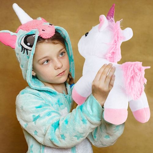 JEDNOROŻEC PLUSZOWY MIEKKI MIĘCIUTKI KONIK PRZYTULANKA PLUSZAK W TOREBCE na Arena.pl