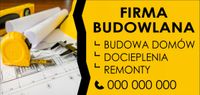 BANER REKLAMOWY projekt 200x100 cm FIRMA BUDOWLANA