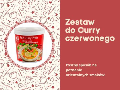 Pasta curry czerwona red do zupy tajskiej przyprawa marynata 400g na Arena.pl