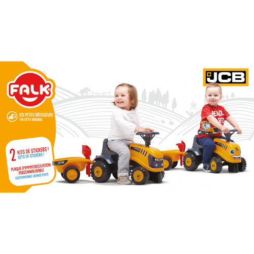 FALK Traktorek JCB Pomarańćzowy z Przyczepką od 1 roku na Arena.pl