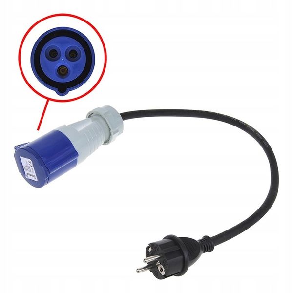 ADAPTER PRZEJŚCIÓWKA CAMPING REDUKCJA CEE NA WTYK zdjęcie 5
