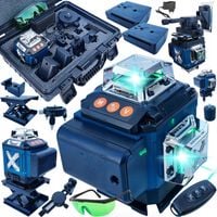 POZIOMICA LASEROWA LASER KRZYŻOWY ZIELONY SAMOPOZIOMUJĄCA 4D 360 2 BATERIE
