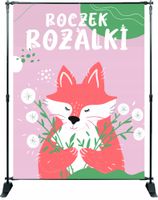 TŁO ścianka FOTO urodzinowa ROCZEK + imię dziecka