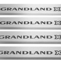 Listwa progowa OPEL/VAUXHALL GRANDLAND X Stal nierdzewna 304 mat z czarnymi