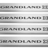 Listwa progowa OPEL/VAUXHALL GRANDLAND X Stal nierdzewna 304 mat z czarnymi