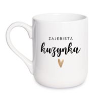 KUBEK "ZAJEBISTA KUZYNKA" Wzór - Elegant Coffee 330 ml