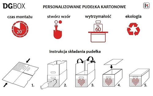 PUDEŁKO KARTONOWE PERSONALIZOWANE MAXI DGBOX CZERWONE na Arena.pl