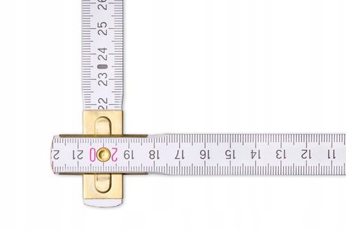 Miara składana drewniana 2 m biała METRIE Perfekt przeguby stalowe 10 na Arena.pl