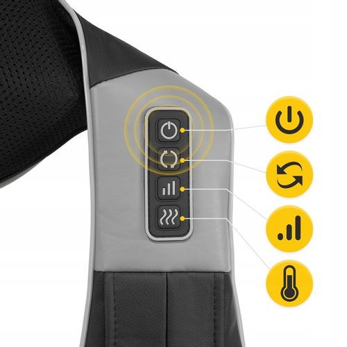 MASAŻER KARKU SHIATSU BEZPRZEWODOWY MASUJĄCY GRZEJĄCY SZYI PLECÓW ULTRA+ na Arena.pl