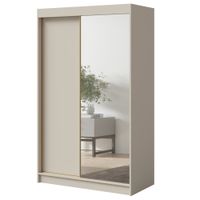 Szafa przesuwna z lustrem Fiore 2D1L 120 Kaszmir/Złoty