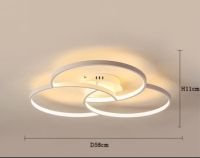 LAMPA SUFITOWA LED PLAFON BIAŁY ŚCIEMNIALNA PILOT NOWOCZESNA DO SALONU 24W