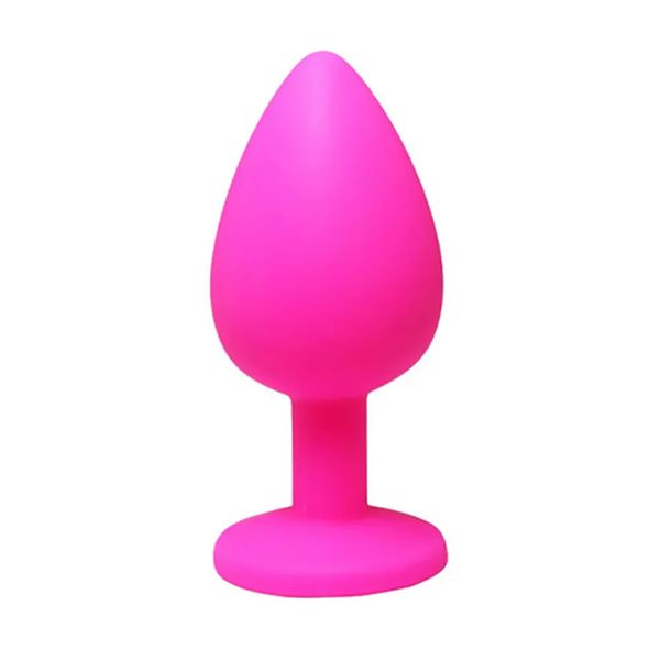 Pink Large Butt Plug With White Crystal zdjęcie 2