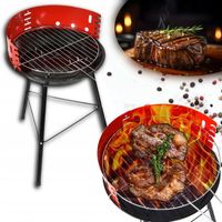Tradycyjny Grill Ogrodowy Grill na Węgiel Przenośny Turystyczny 35cm Ruszt