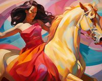 Plakat 76x60,5cm Taniec na Wietrznym Koniu