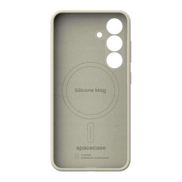 Spacecase Silicone Mag Galaxy S25 Beige zdjęcie 9