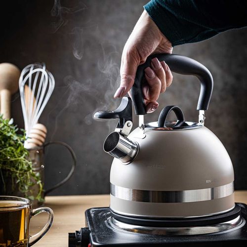 czajnik 1,8l z gwizdkiem kinghoff kh-1854 beżowy na Arena.pl