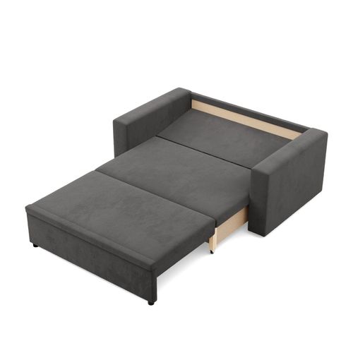Sofa dwuosobowa, BLOM, Mikrofaza, 148x87x90 cm, szary | TYLETEGOTU na Arena.pl