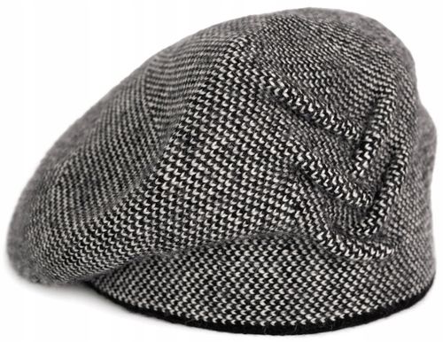 Beret damski wełniany Arcana - z dodatkiem angory, elegancki Czarny na Arena.pl