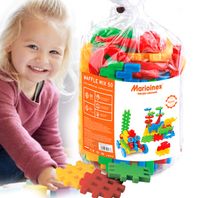 Duże wafle Klocki Marioinex wafle + zwierzęta 50 szt, dzieci 2+,10 cmx10