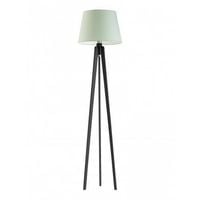 Lampa podłogowa CURACAO abażur miętowy stelaż hebanowy