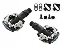 PEDAŁY ROWEROWE SPD PD-M520 SHIMANO CZARNE MTB + BLOKI SH-51 ORYGINALNE BOX