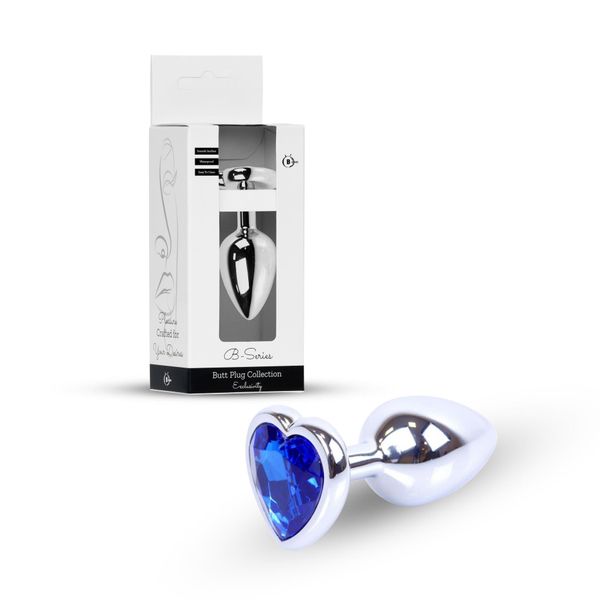 Plug-Jewellery Silver Heart Plug- Dark Blue zdjęcie 12