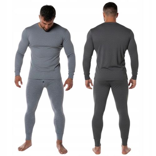 Komplet Kalesony Podkoszulek Bawełniany Ocieplany Męski Zimowy Ciepły na Arena.pl