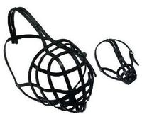 Mocny kaganiec skórzany dla średniego owczarka niemieckiego Chaba Rozmiar 6