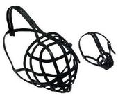 Mocny kaganiec skórzany dla średniego owczarka niemieckiego Chaba Rozmiar 6