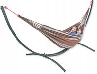 ENDORFIT | Zestaw Hamak 2 osobowy + Stelaż metalowy, Stojak ogrodowy POLSKI