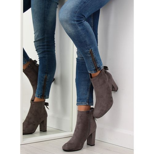 Botki na obcasie szare E5120 L.GREY r.37 na Arena.pl