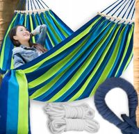 HAMAK OGRODOWY 250KG DWUOSOBOWY XXL NAJWIĘKSZY 260x150 PAŁĄK NAJMOCNIEJSZY