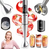 SUPER MOCNY BLENDER RĘCZNY JK-1500 OSTRZE TYTAN TURBO KRUSZY LÓD 1500 W