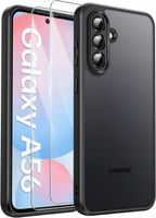 ETUI do SAMSUNG GALAXY A56 5G PANCERNE WZMACNIANE CZARNY MAT + 2 szt SZKŁO