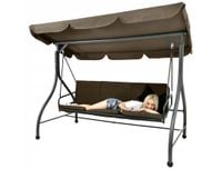 Huśtawka ogrodowa XXL CASABLANCA beżowa rozkładana leżanka