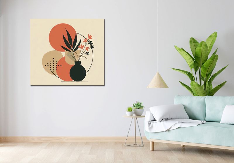 Obraz 100x90cm Wazon z Kwiatami zdjęcie 2