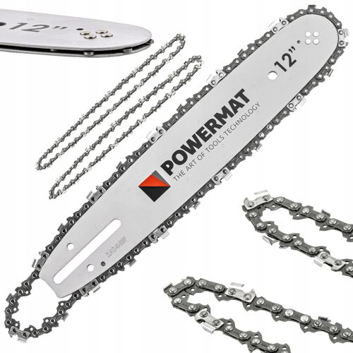 PROWADNICA DO PIŁY 30CM 12" + 2X ŁAŃCUCH 3/8" AKUMULATOROWEJ SPALINOWEJ na Arena.pl