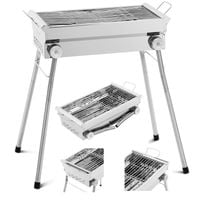 grill węglowy składany z rusztem 43 x 25 cm