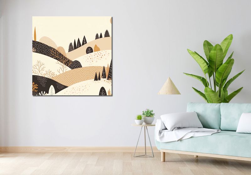 Obraz 100x100cm Jesień w Wzgórzach zdjęcie 2