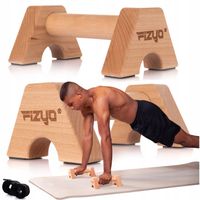 Uchwyty do Pompek DREWNIANE Paraletki FIZYO Poręcze Kalisteniki Mocne